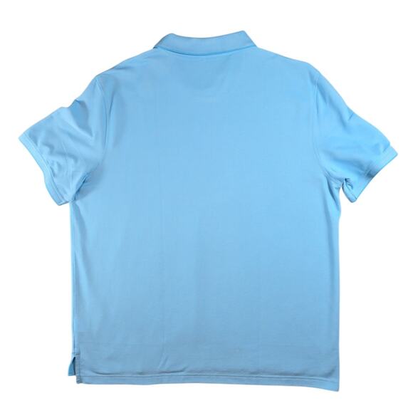 IZOD Performance Polo Shirt Mens XXL Teal Blue Golf UPF-15 Wicking Cotton Blend - Picture 2 of 8